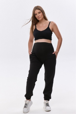 Штани на флісі для вагітних 2317 1274 Чорний Dianora